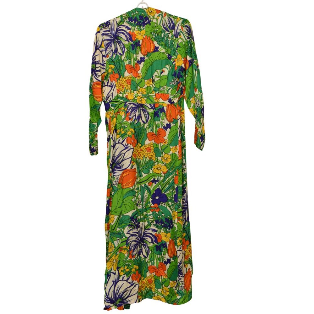Roseanna Tropical Print Wrap Maxi Dress Size 34
